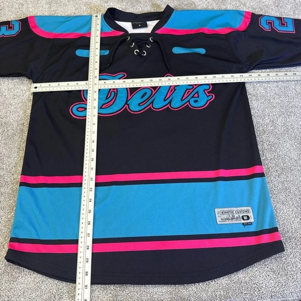 Kinetic Custom Deltas Sneaky Blue Black Pink Jersey Medium Graphic Streetwear
